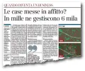  ??  ?? La notizia ieri sul Corriere Fiorentino: Mille «host», proprietar­i e gestori, offrono a Firenze 6 mila delle 10 mila case in affitto via Airbnb