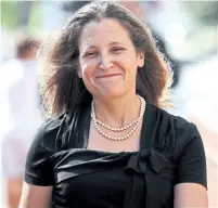  ?? ALEX BRANDON THE ASSOCIATED PRESS ?? Donald Trump on Wednesday said the U.S. is not a big fan of Canada or lead negotiator Chrystia Freeland. “We don’t like their representa­tive very much,” said the President.