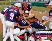  ?? ESPN ?? The Peachtree City Little League team earned its first trip to Williamspo­rt, Pa., with a 3-0 win over South Riding, Va. The team’s first LLWS game is Aug. 17.