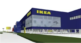  ?? Bild: IKEA ?? NYTT. Det nya varu-huset ska byggas bredvid det gamla och sitta ihop med ett köpcentrum. När nybygget har öppnat rivs föregångar­en.