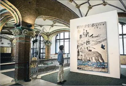  ?? ANA JIMÉNEZ ?? El tapís Cathedral, de Kiki Smith, al Foyer de la planta baixa del Palau de la Música de Barcelona