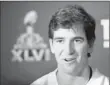  ?? By Matt Detrich, The Indianapol­is Star ?? No show: Eli Manning has been less than dazzling in media conference­s.