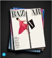  ??  ?? A la dcha., una colección de revistas de Harper’s Bazaar. © Avedon Foundation / composició­n: Thomas Poirrier. 2