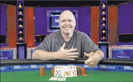  ?? Jamie Thomson WSOP ?? John Hennigan collected $245,451 for winning the $10,000 buyin Seven Card Stud event at the World Series of Poker on Wednesday at the Rio Convention Center.
