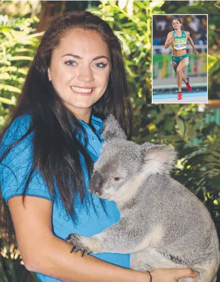  ?? Picture: WAYNE LEE-LEONG ?? Aussie sprinter Ella Nelson, at Currumbin Wildlife Sanctury yesterday, has redemption on her mind.