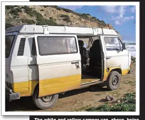  ??  ?? The white and yellow camper van, above, being linked to suspect Christian Brueckner, right