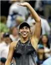  ?? PHOTO: GETTY IMAGES ?? Sloane Stephens, left, and Madison Keys, right, won through to the US Open final in contrastin­g fashions in their semifinals yesterday.