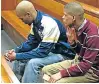  ?? Picture: DEVON KOEN ?? IN THE DOCK: Deswin Kleinbooi, left, and Eston Afrikaner during a previous appearance