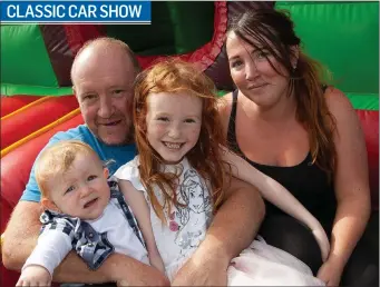  ??  ?? Jack Enright, Michael Enright, Abbie Enright and Natasha Early at the East Coast Classic Car Show last weekend at Arklow Rugby Club.