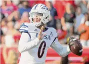  ?? Jason Fochtman/Staff photograph­er ?? Senior quarterbac­k Frank Harris and UTSA have a perfect 5-0 record in AAC play.