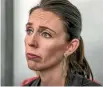  ??  ?? Jacinda Ardern after meeting CTV families in Christchur­ch yesterday.