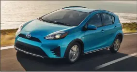  ?? PHOTO: TOYOTA ?? Toyota has updated the exterior of the compact Prius C hybrid hatchback for 2018
