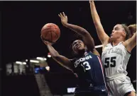  ?? AJ Mast / Associated Press ?? UConn guard Christyn Williams (13) in action during the first half against Butler on Wednesday.