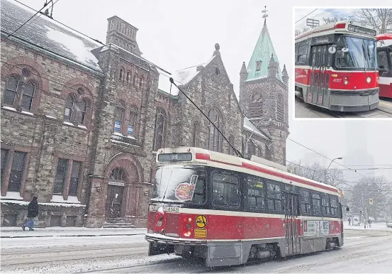  ?? BY AFP PHOTOS ?? LEFT
An old streetcar travels a street in Toronto.