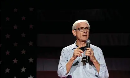  ?? Photograph: Nick Oxford/Reuters ?? Tony Evers speaks in Madison, Wisconsin, on 5 November 2018.