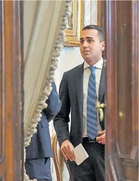  ?? ANSA ?? Figura. Luigi Di Maio, el candidato a premier de los “5 Estrellas”.