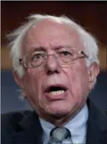  ?? AP FILE ?? Sen. Bernie Sanders, I-Vt., speaks on Capitol Hill in Washington on Jan. 30.