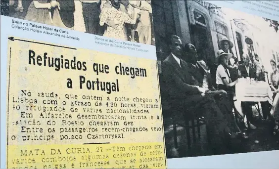  ?? CARLOS GARCÍA / EFE ?? Frontera de la Paz. Uno de los paneles del museo inaugurado el mes pasado en Vilar Formoso. Abajo, un retrato de
Aristides de Sousa Mendes