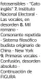  ??  ?? fotosensib­les - “Gato inglés” 7. Instituto Nacional Electoral Las vocales, en desorden 8. Mil romano Consonante repetida - Sistema filosófico budista originario de China - New York9. Primeras vocales Confusión, desorden absoluto Continuaci­ón de FIGURA