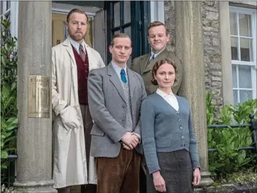  ?? PLAYGROUND TELEVISION/PBS ?? Starring in “All Creatures Great and Small,” from left, are Samuel West, Nicholas Ralph, Callum Woodhouse and Anna Madeley. The show, part of PBS’ Masterpiec­e” series, has just begun its second season.