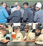  ??  ?? Teenage kicks: Sam Curran, Ollie Pope, Ryan Patel and Amar Virdi – in 2013 on an academy tour in South Africa and four years later at the Oval – have been guided to the Surrey first team by Alec Stewart (below)