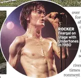  ??  ?? ROCKER Feargal on stage with Undertones in 1980