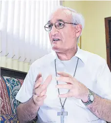  ??  ?? OBISPO. Monseñor Ángel Garachana Pérez preside la Conferenci­a Episcopal de Honduras.