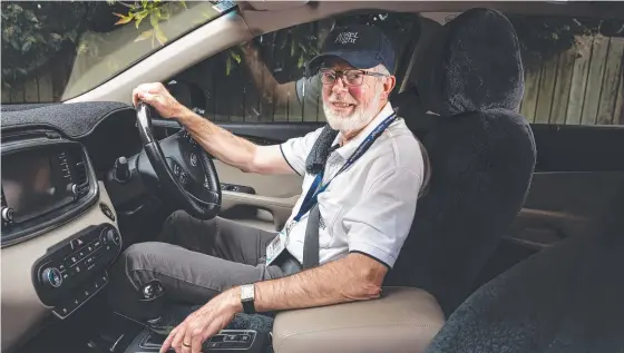  ?? Picture: Kevin Farmer ?? HELPING HAND: Toowoomba’s Jeff Smith is a volunteer driver for Angel Flight and recently completed more than 70 drives for the charity.