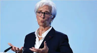  ?? ?? Christine Lagarde, presidenta del Banco Central Europeo.