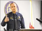  ?? Kristian Carreon For the San Diego Union-Tribune ?? POLICE CHIEF David Nisleit said at a news conference that the image “shocked and disturbed” him.