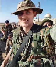  ??  ?? Bravery: Ryan Lock in northern Syria