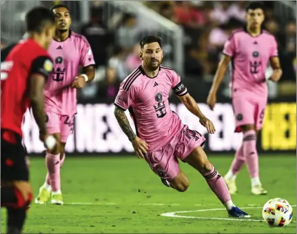  ?? CHANDAN KHANNA — AFP VIA AP ?? Superstar Argentine forward Lionel Messi’s presence on Inter Miami has helped turn MLS into “a destinatio­n league,” attractive internatio­nally.