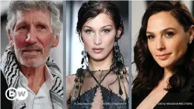  ??  ?? Roger Waters, Bella Hadid und Gal Gadot posteten in den Sozialen Medien ihre Haltung zum Nahostkonf­likt