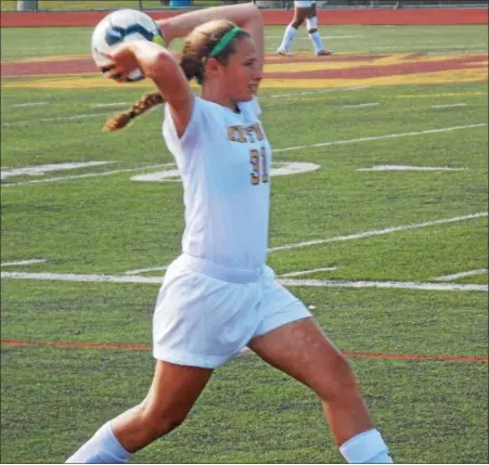  ?? PHOTO BY RIC WEBB ?? Governor Mifflin junior Jennifer Martin made the All-Berks first team in girls soccer.