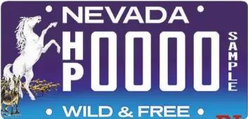  ?? Nevada Department of Motor Vehicles ?? The Horse Power specialty plate was halted effective Dec. 31.