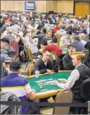  ?? Elizabeth Brumley ?? Las Vegas Review-journal Players fill the Rio Convention Center on July 10 for the World Series of Poker $10,000 no-limit hold ’em Main Event.