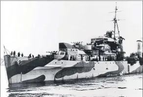  ??  ?? HMS Charybdis, torpedoed in 1943 with the loss of more than 400 lives