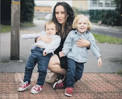  ?? PICTURE: AARON CHOWN/PA WIRE. ?? FAMILY VISIT: Stella Moris with her sons, Gabriel, right, and Max, left, leave Belmarsh Prison after visiting her partner and their father, Julian Assange where is is awaiting an extraditio­n hearing.