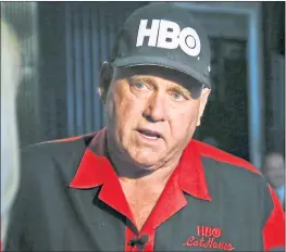  ?? THE ASSOCIATED PRESS ?? Dennis Hof, owner of a legal brothel near Carson City, Nev., died Tuesday but is still expected to be elected to the Nevada Legislatur­e.