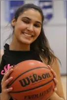  ?? JULIA MALAKIE — LOWELL SUN ?? Pelham High junior point guard Jasmine Becotte has been named the New Hampshire Division 2 girls basketball Player of the Year.