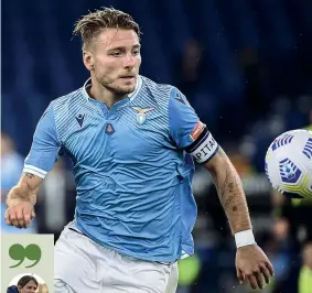  ?? (Afp) ?? Biancocele­ste
Ciro Immobile, 30 anni, capitano e bomber della Lazio