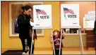  ?? GARY REYES STAFF ARCHIVES ?? Ali Elafifi, 2, waits while his mother, Evelyn Elafifi, of San Jose, casts her vote in the 2016 general election.