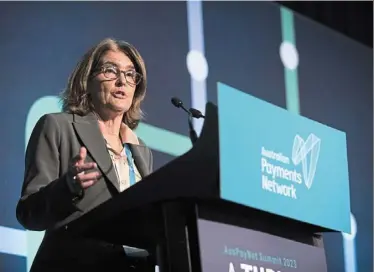  ?? — Bloomberg ?? Within range: bullock stresses a point at a summit in sydney. The central bank governor is expected to retain a hawkish position in an imminent announceme­nt.