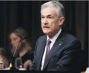  ?? DON EMMERT/AFP/GETTY IMAGES ?? Federal Reserve chairman Jerome Powell says the Fed will assess data in making its interest rate decision.