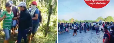  ?? ?? PROBLEMÁTI­CA. Los trabajador­es fueron atacados con armas de fuego por invasores de las fincas de palma, más de 600 empleados temen perder sus trabajo por eso protestan exigiendo desalojos.