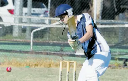  ??  ?? Jindivick/Neerim’s Lachie Guy drives during the under 16 match against Warragul, with the combined team posting a competitiv­e total of 6/198. For full match report, read the West Gippsland and Baw Baw Trader; Photograph: Paul Cohen.