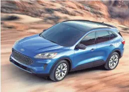  ?? FORD MOTOR ?? The 2020 Ford Escape goes on sale this fall.