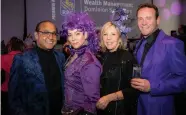  ?? ?? From left: Designer Frank Sukhoo of Sukhoo Sukhoo Couture;
Angie Semple, director education and artistry with Dior; Ottawa milliner Madeleine Cormier of Chapeaux de Madeleine; and Robert Gaumond, manager with Natural Resources
Canada 2 Billion Tree Program.