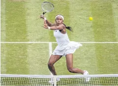  ?? REUTERS ?? US star Coco Gauff plays at Wimbledon this month.