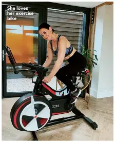  ??  ?? She loves her exercise bike